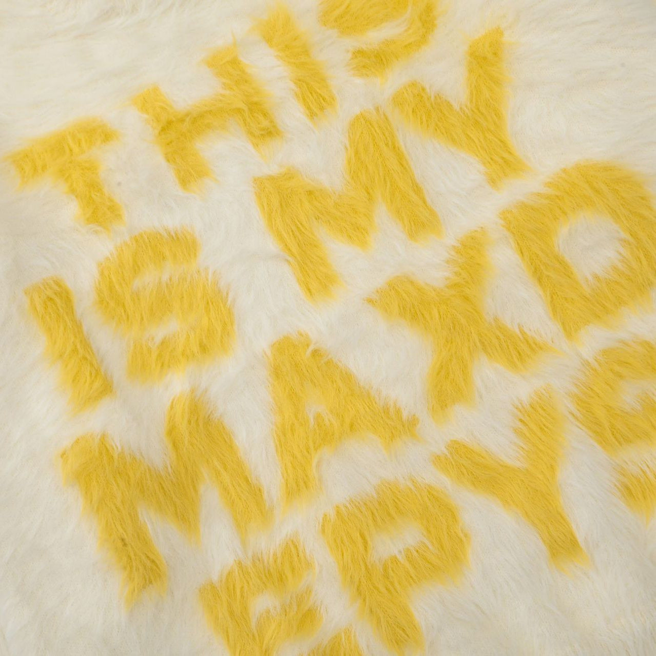 Retro Loose Letter Furry Round Neck Sweater