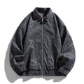 Men's American-style Retro Lapels PU Leather Jacket