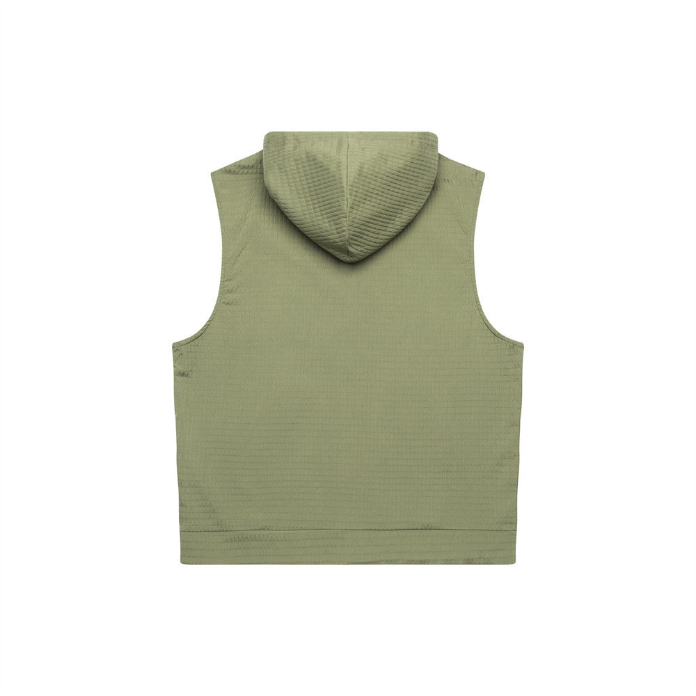 Simple Hooded Vest Men's Loose Sports