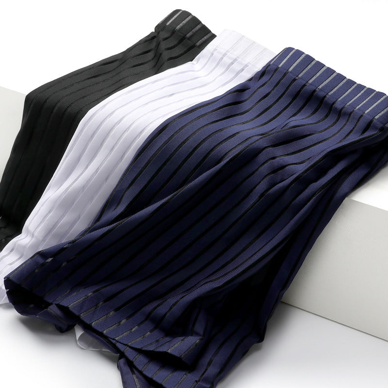Men's Ice Silk Seamless Boxers Thin Air Boxers