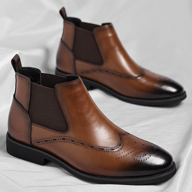 Fashion British Vintage Fleece-lined Boots For Men
