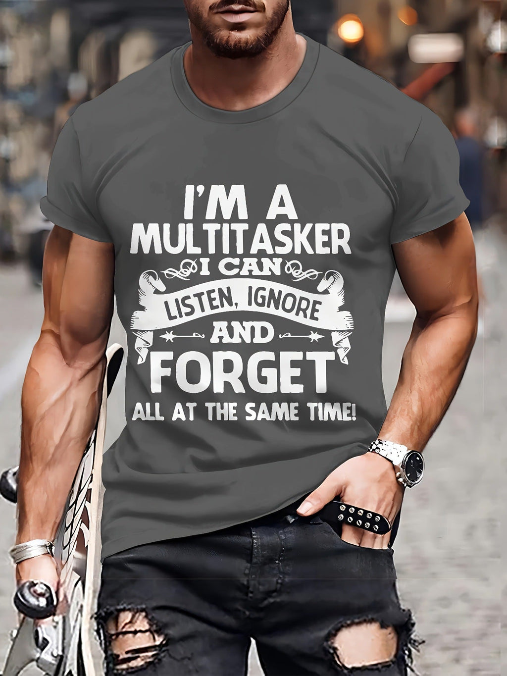 Men's Fashion 3D T-shirt Casual Loose