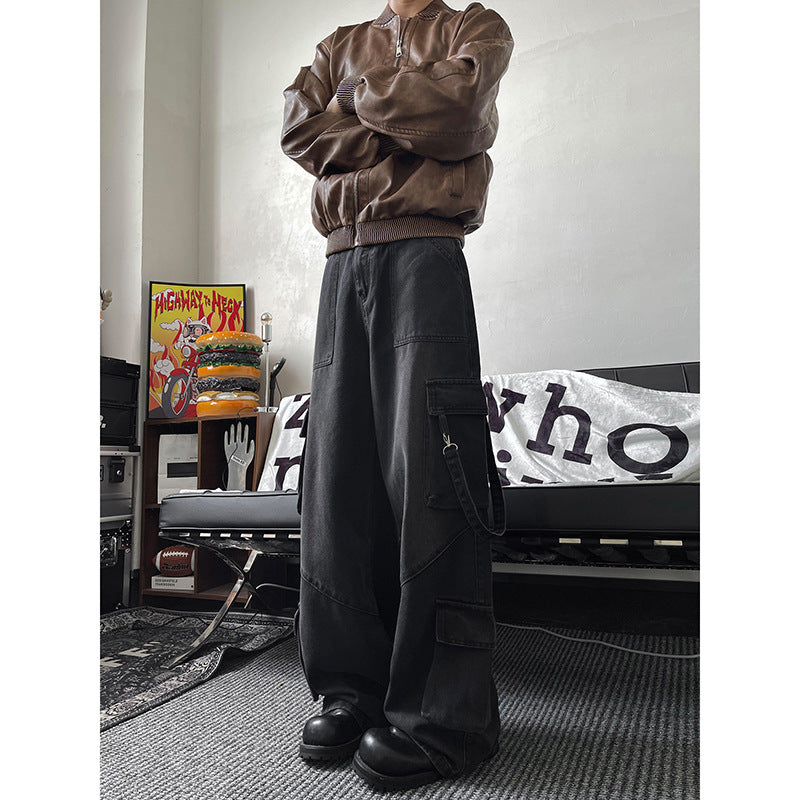 Autumn And Winter Clothing New Men's Hong Kong Style Trendy Workwear Jeans