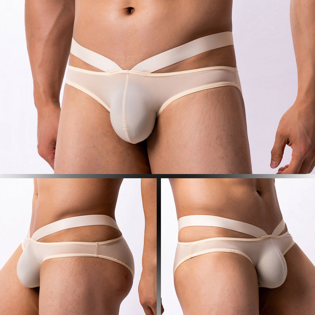 Summer Breathable Exquisite Ice Silk A Men's Triangle Underwear Nightclub Low Waist Trendy