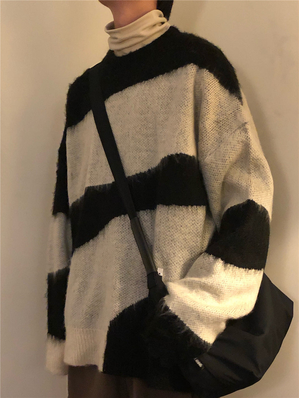 Autumn And Winter Loose American Retro Contrast Color Knitwear