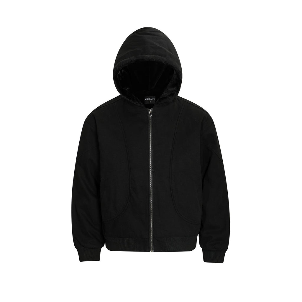 Retro Pure Color Warm Keeping Cotton-padded Jacket