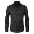 Spring And Autumn Formal Casual High-end Black Shirt Men's Long Sleeve