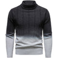 Gradient Color Half Turtleneck Handsome Men's Sweater