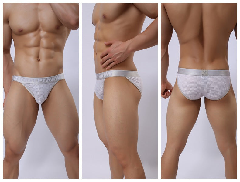 Men's Underwear Jacquard Hip High Fork Briefs