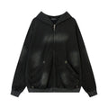 Punk Worn-out Loose Zip Sweater