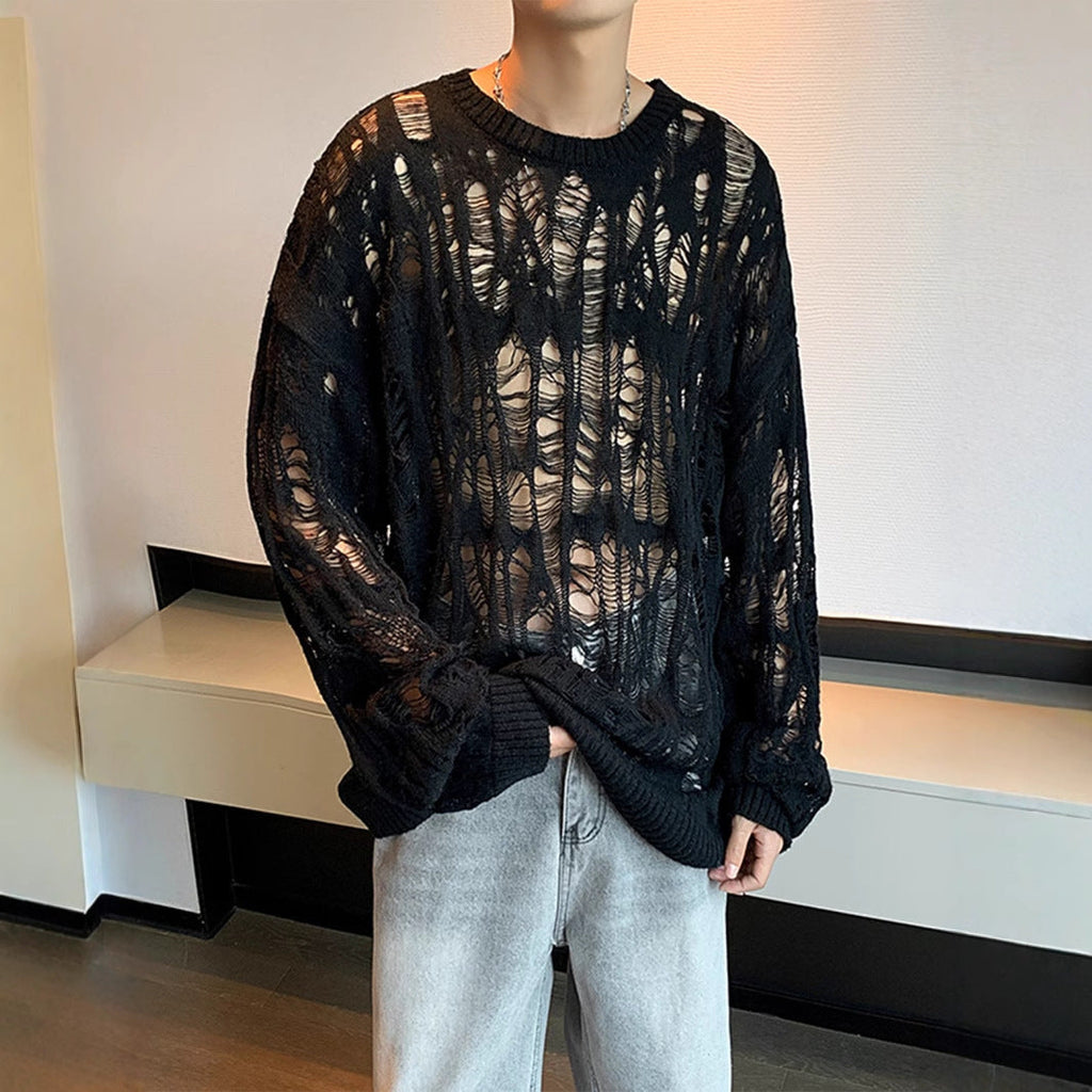 Early Spring Design Hollow Loose Thin Sweater