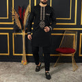 Men's Casual Long Sleeve Ethnic Style Traditional Clothing Suit