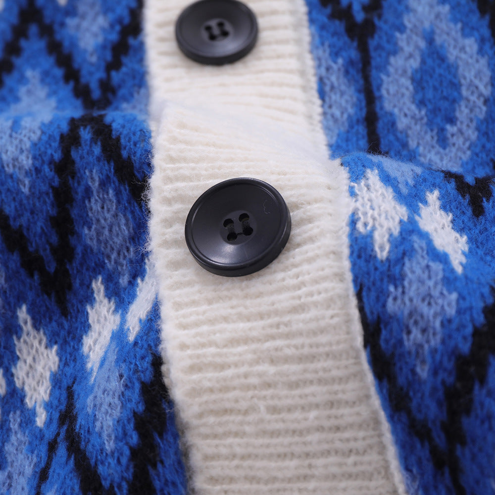 European And American Trend Niche Loose V-neck Sweater Jacket