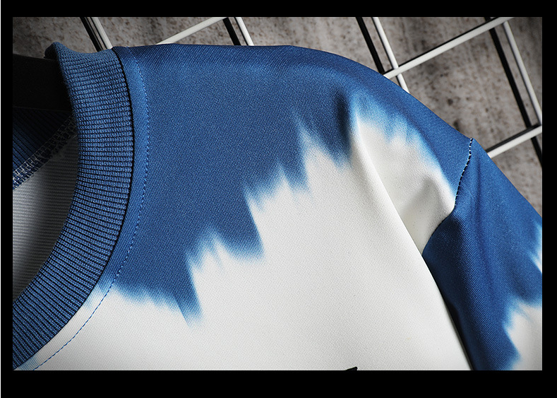 Two-tone Tie-dye Casual Men's Sweater