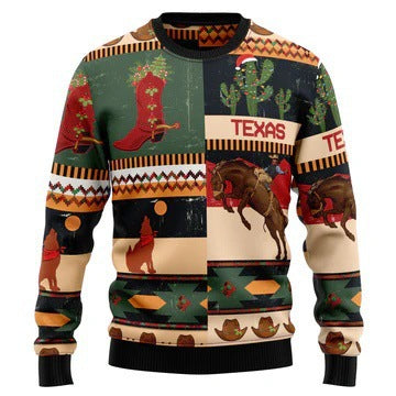 Men's Sports Loose Long-sleeve Regular Shoulder Round Neck Sweatshirt