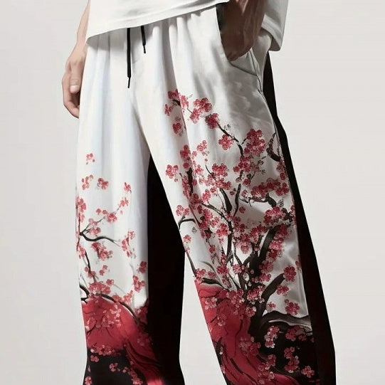 Casual Versatile Color Gradient Letter Men's Casual Trousers