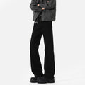 Spring And Autumn Elastic Black Bootcut Denim Jeans