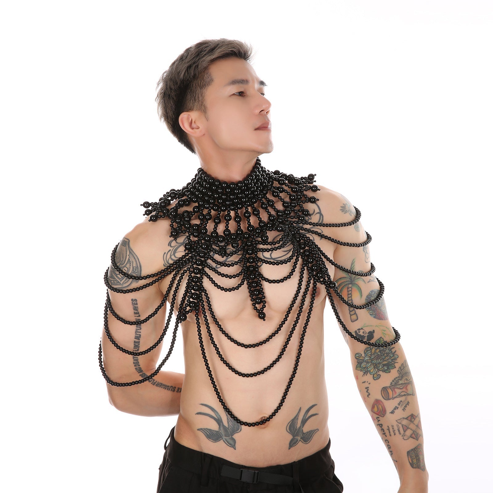 Men's Sexy Hand-knitted Multi-layer Pearl Palace Style Vest