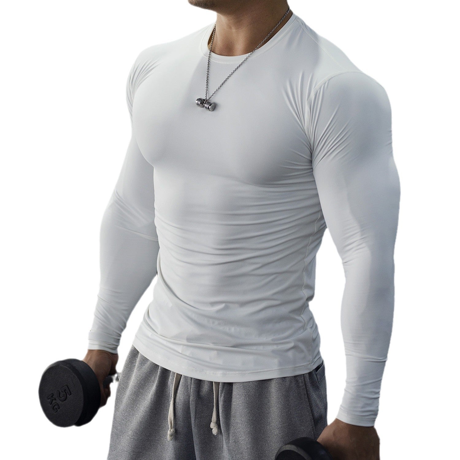 American Fitness Tights Men's Quick-drying Sweat Absorbent Breathable Long Sleeves Slim Fit