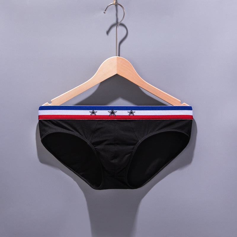 Men's Combed Cotton U Convex Double Layer Low Waist Comfort Briefs