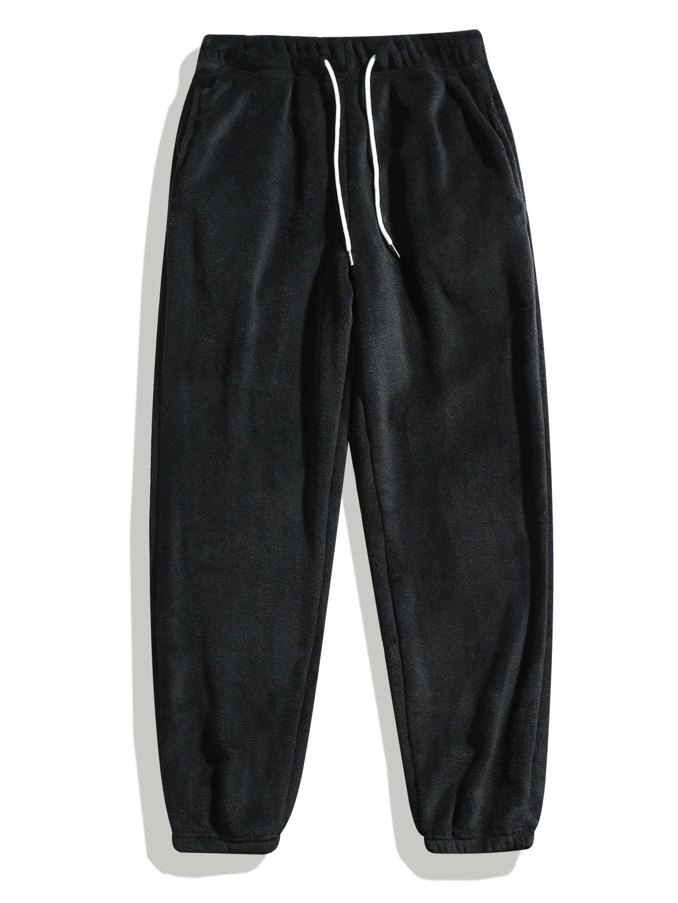 Casual And Fashionable Coral Fleece Drawstring Pants