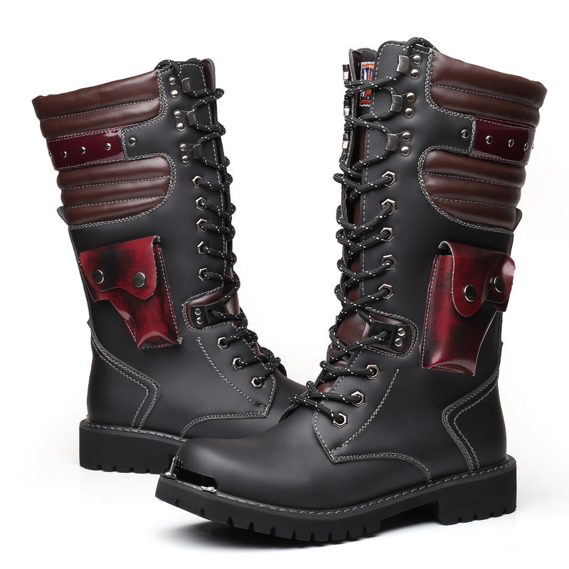 Men's High Boots Outdoor Plus Size Big Scalp Tooling