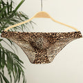 Men's Triangle Leopard Print Exciting Raised Low Waist Breathable Briefs