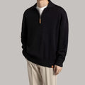 Feel Lapel Knitwear Lightly Mature Men's Half Zipper Autumn And Winter