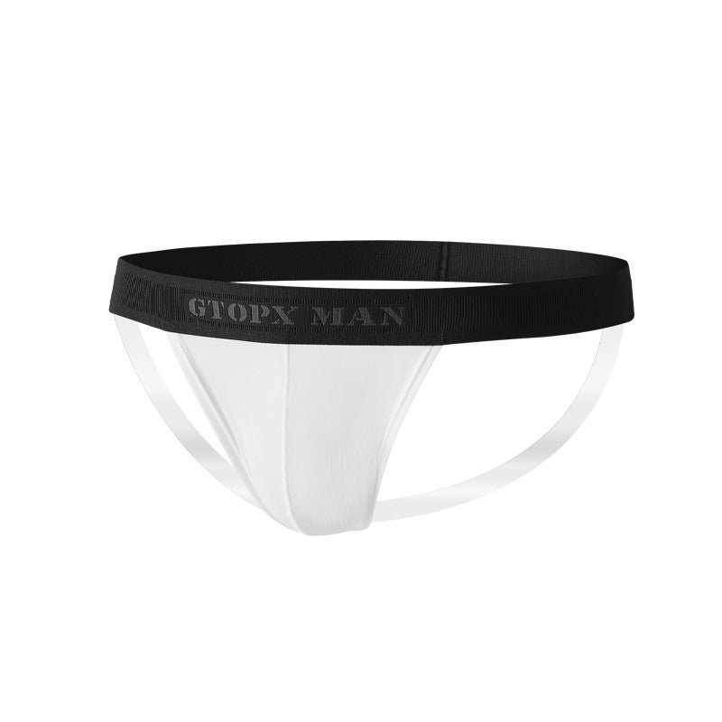 Transparent Belt Men's Sexy Ice Silk Back Empty