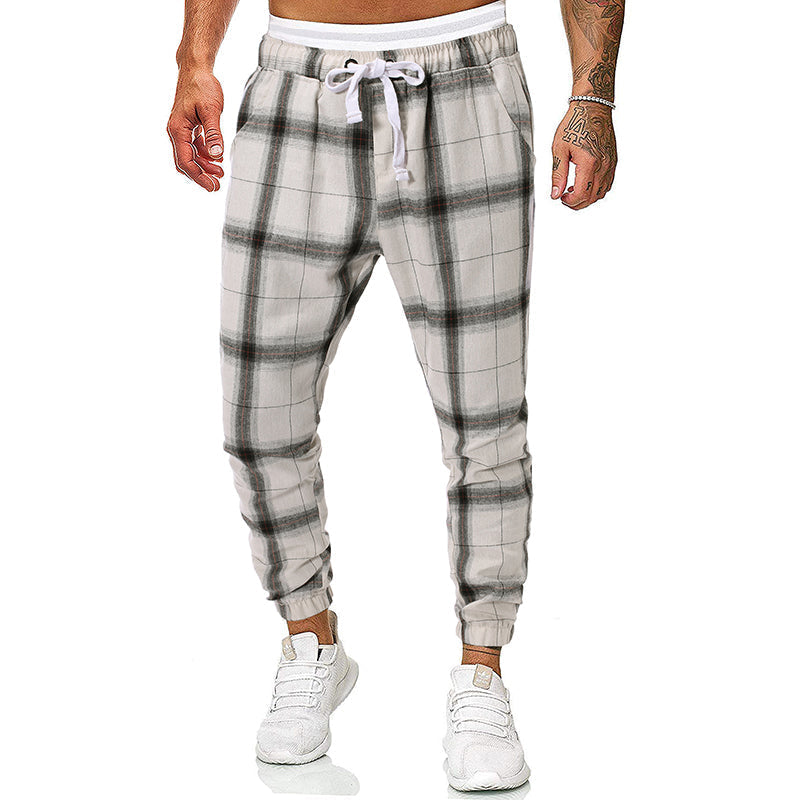 Fashion check casual trousers