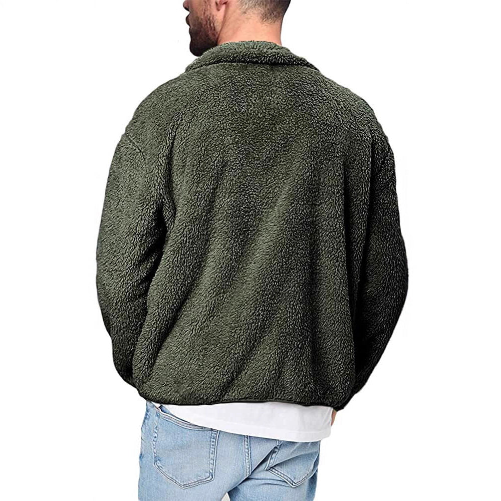 Casual Men's Solid Color Hooded Jacket