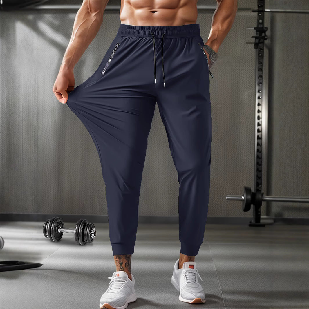 Men's Summer Nylon Ice Silk Trousers Thin Breathable