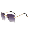 Frameless square sunglasses