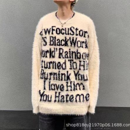 National Fashion American Letter Unisex Style Sweater Men And Women