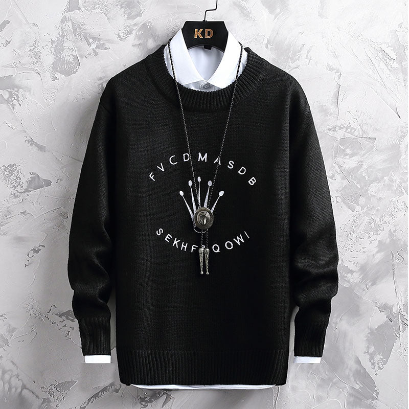 Men's Round Neck Loose Bottoming Sweater