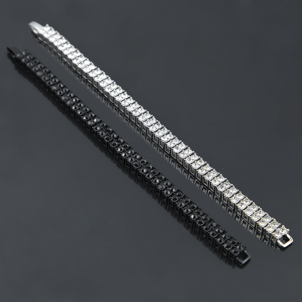 men's rhinestone bracelet blingbling cross-border