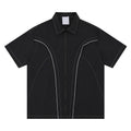 Two-color Deconstruction Design Stitching Short Sleeve