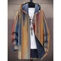 Men's Coat Printed Thickening Windproof Jacket Zipper Hooded