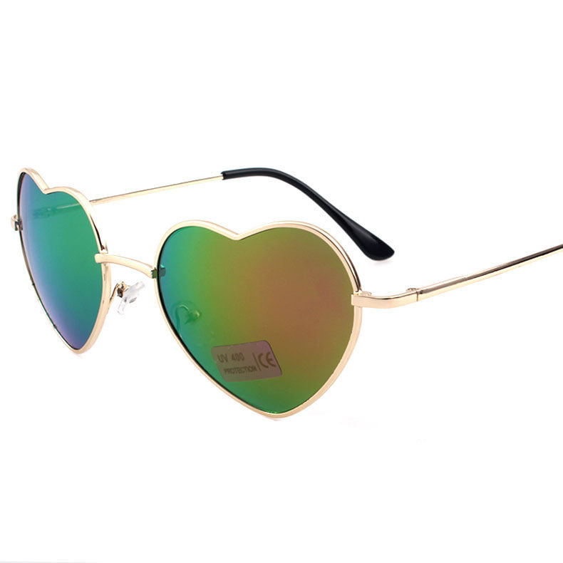 Cute peach heart shaped sunglasses