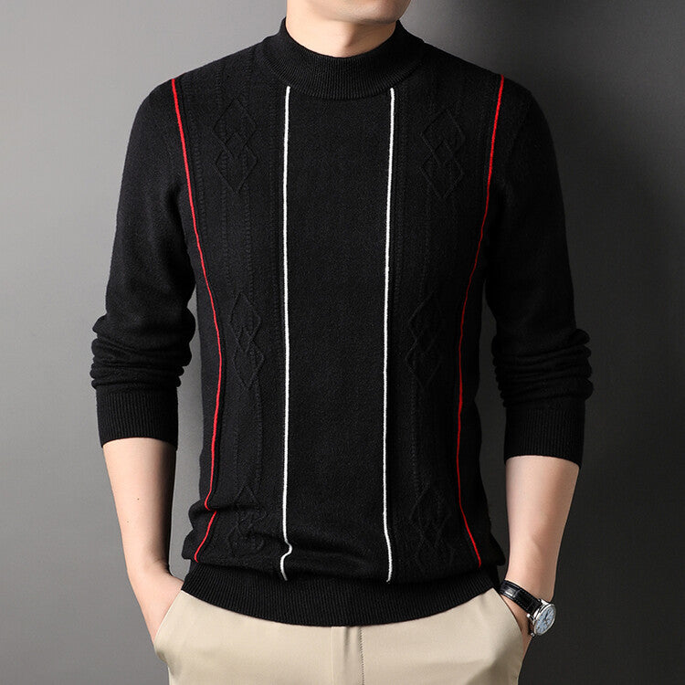 Men's Polyester Warm Sweater In Winter