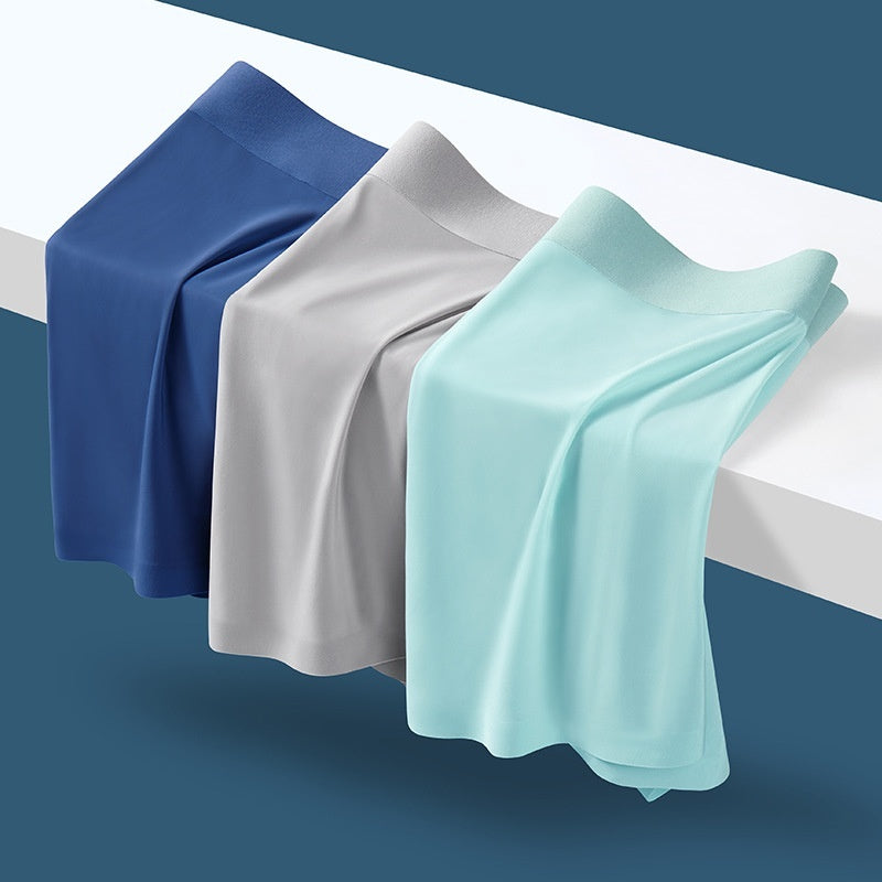 3D Die Ice Silk Men's Underwear Seamless Summer Thin Quick-drying