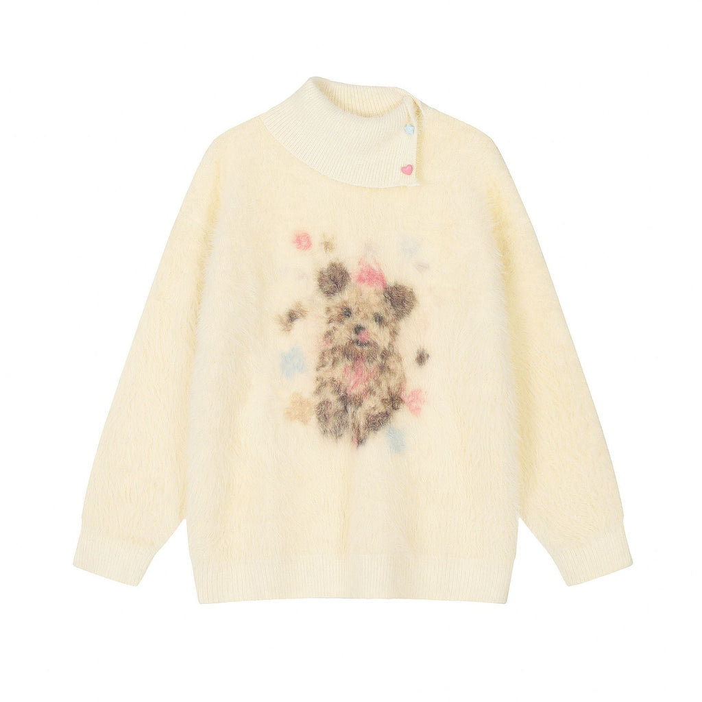 Cute Puppy Pullover Men's Autumn And Winter