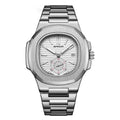 Steel Belt Luminous Calendar Quartz Watch 7020 Fashion Stainless Steel Waterproof Men's Watch