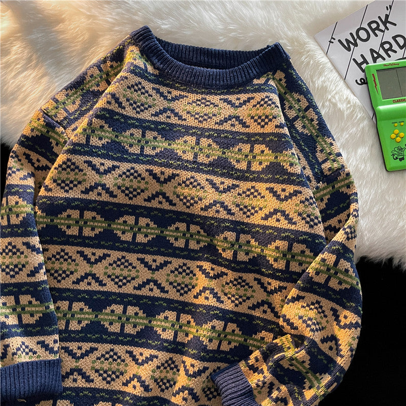 Men's Loose Retro Ethnic Leisure Warm Sweater