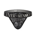 Mens Sexy Lace Low-Rise Thong With Butt-Exposing Design