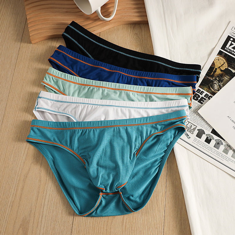Men's Bamboo Fiber Triangle Underwear With Duck Mouth Pouch, Sexy And Breathable