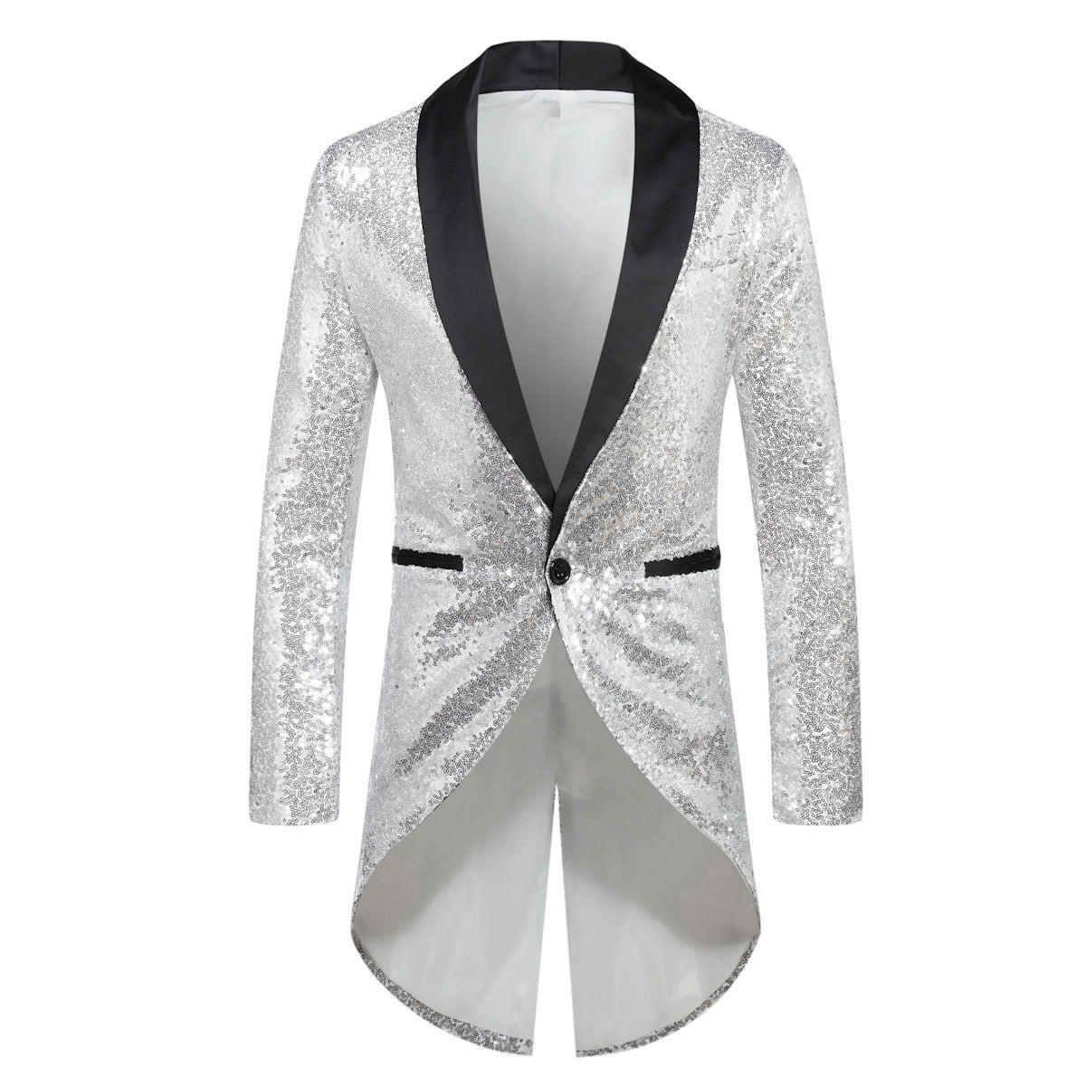 Fashion Sequin Suit AliExpress Foreign Trade Purchasing Men's Single-button Suit Tailcoat