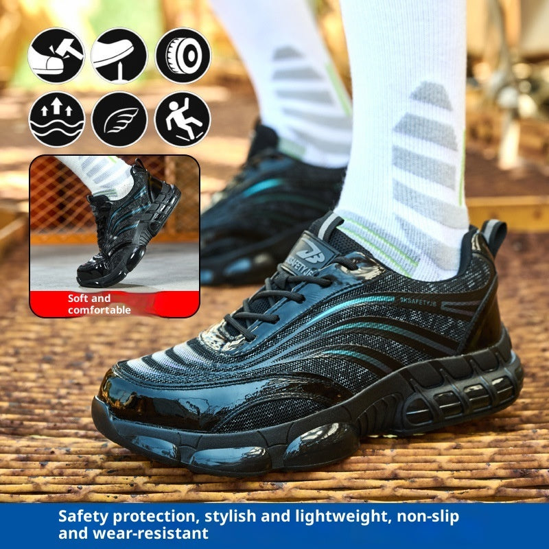 PU Leather Labor Protection Shoes With Anti-smashing Function