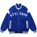 Men's Stand Collar Plush Embroidered Cotton Coat