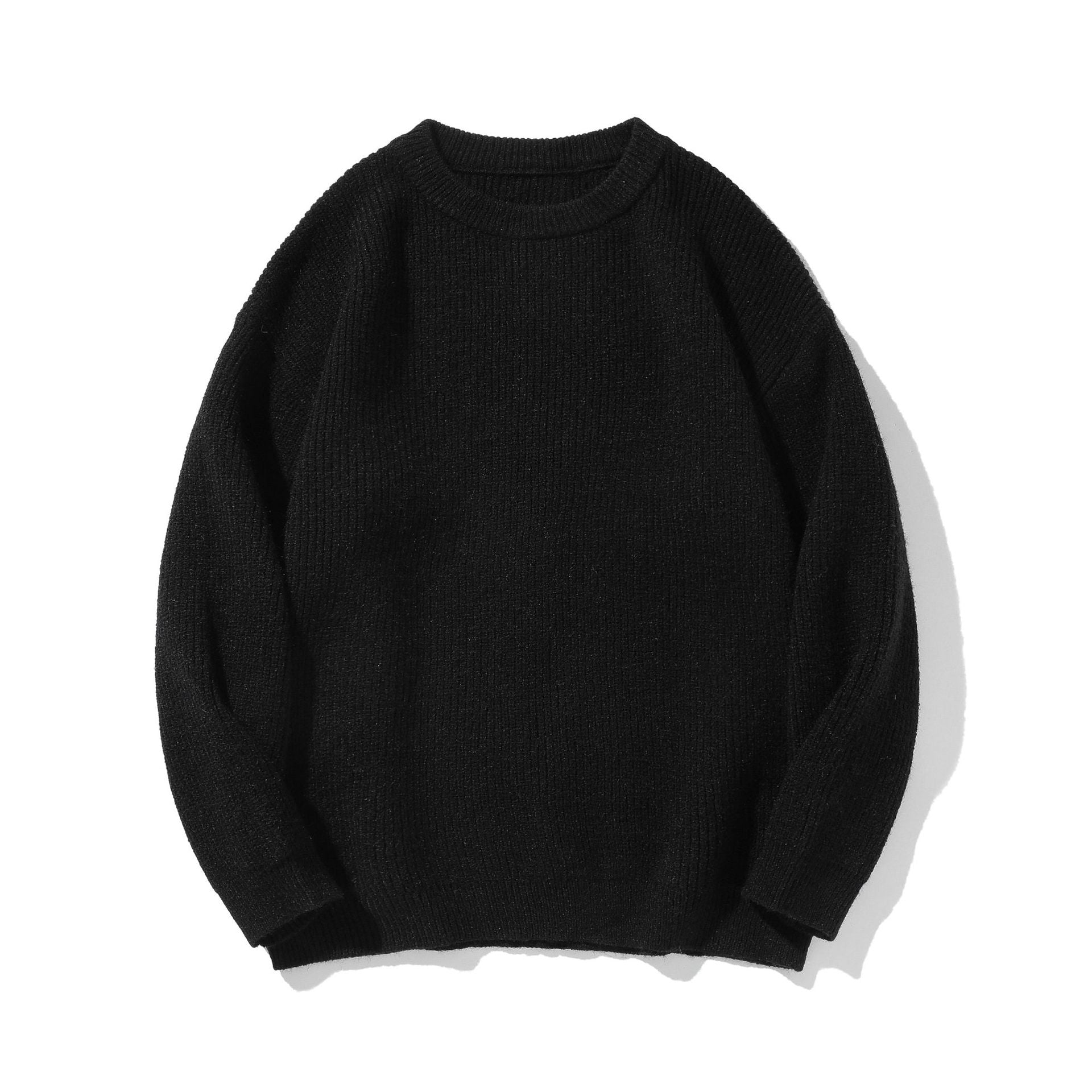 Men Knitted Sweater Loose Fit Premium Feel  Crew Neck Pullover